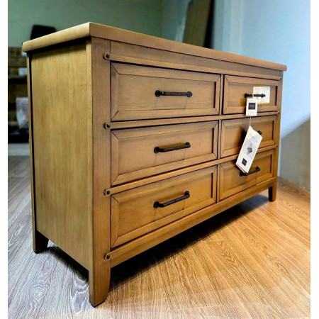 Soho Honey : Tủ Ngang 6 Ngăn Kéo - Màu Mật Ong